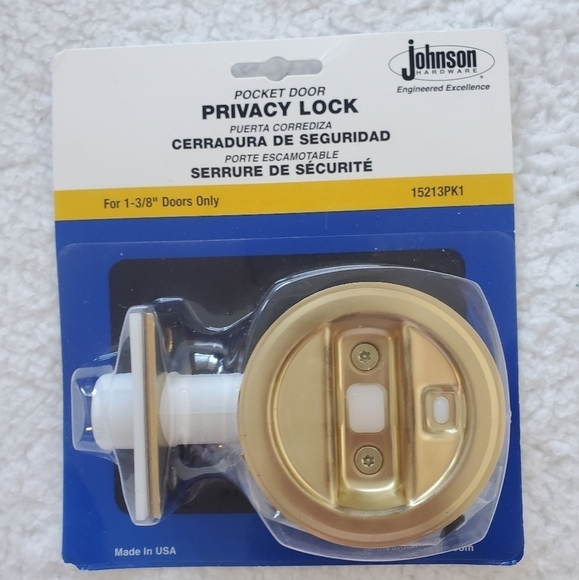 Bundle Only: Johnson Hardware Privacy Pocket Door Lock For 1 3/8” Doors Only - Picture 1 of 12